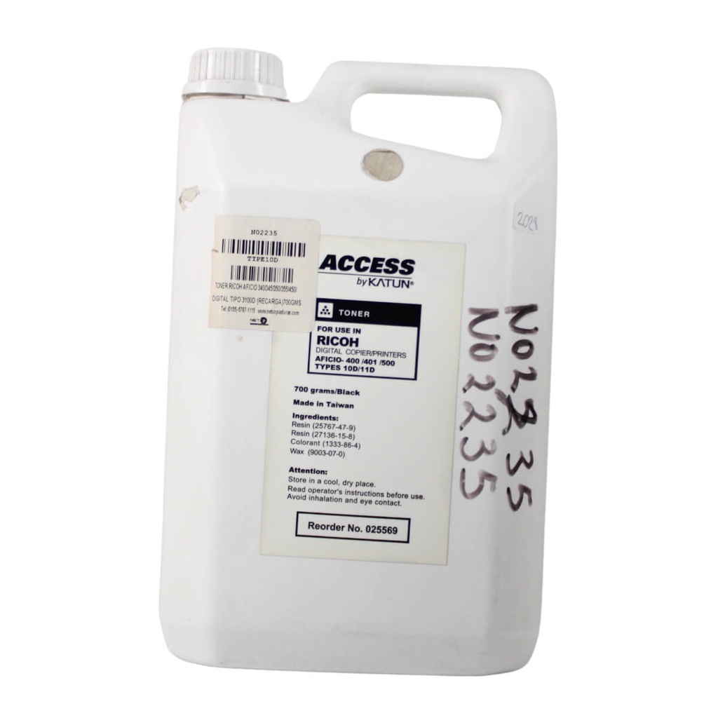 TONER RICOH AFICIO 340/345/350/355/450/ DIGITAL TIPO 3100D (RECARGA)700GMS      