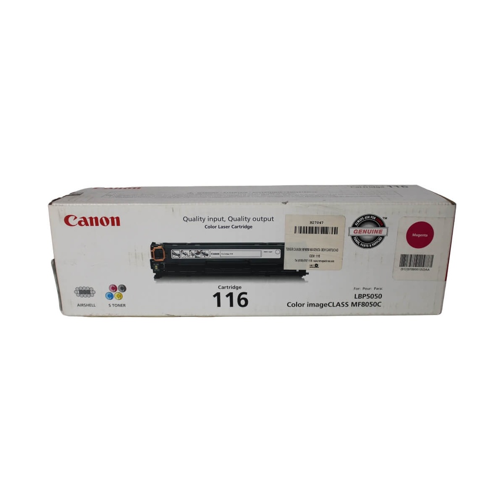 TONER CANON MF8050 MAGENTA OEM CARTUCHO OEM: 116      