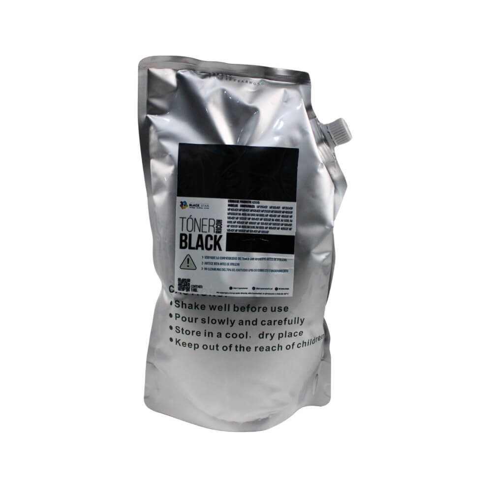TONER RICOH NEGRO BLACK-STAR T615-1 BOLSA DE  1000 GR. MP2554SP, MP2555, MP3054SP, MP3554SP, MP4054SP, MP5054SP, MP6054SP, MP255SP, MP3055SP, MP4055SP, MP6055SP, IM4000, IM5000, IM6000