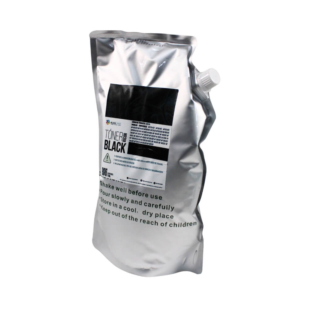 TONER RICOH NEGRO BLACK-STAR T615-1 BOLSA DE  1000 GR. MP2554SP, MP2555, MP3054SP, MP3554SP, MP4054SP, MP5054SP, MP6054SP, MP255SP, MP3055SP, MP4055SP, MP6055SP, IM4000, IM5000, IM6000