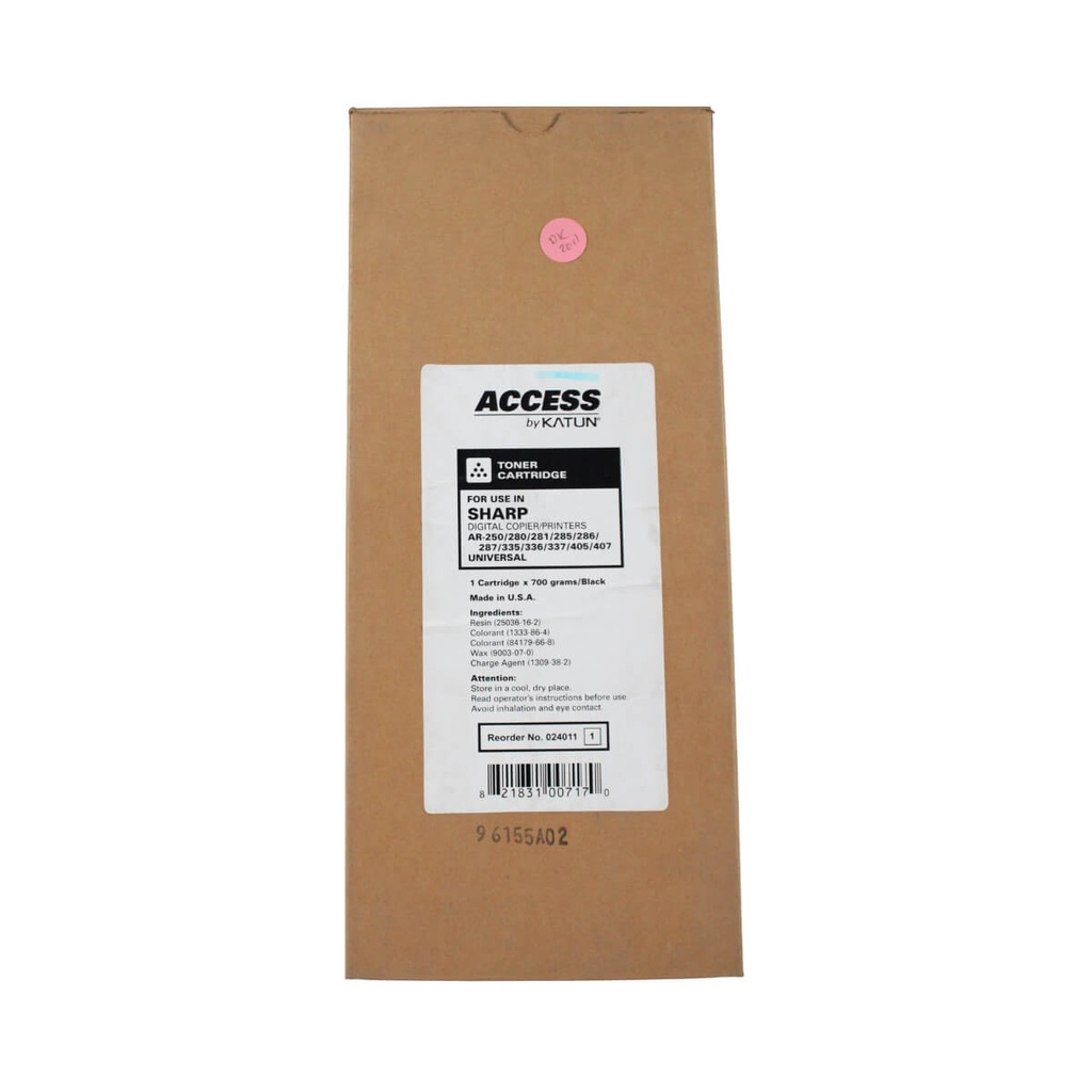 TONER KATUN SHARP AR287/AR286/AR336/405 CARTUCHO 700G, AR405/AR407/AR337,      
