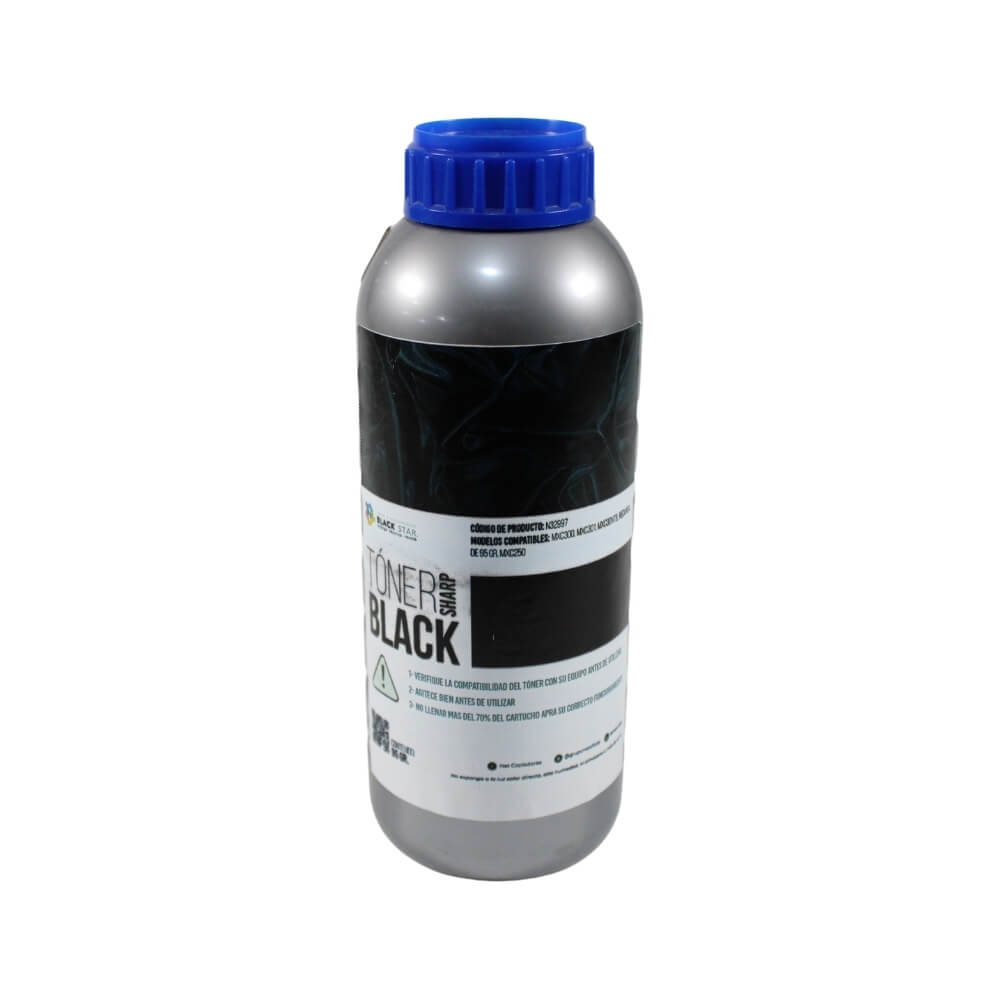 TONER SHARP NEGRO BLACK STAR MXC300,MXC301 MXC30NTB,RECARGA DE 95 GR,MXC250      
