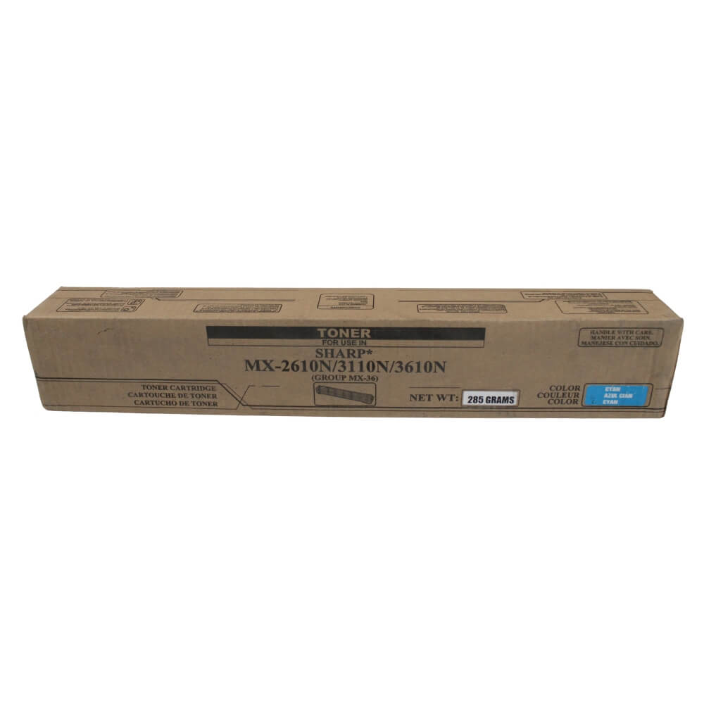 TONER SHARP CYAN BLACK STAR MX2610,MX2615,MX2640 MX36NTCA,MX3110,MX3115,MX3140,MX3610 CARTUCHO      