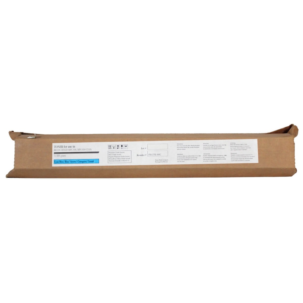 TONER RICOH(DNS)CYAN MPC3500,MPC4500 888607,CART.400GR,SAVIN C3535,C4540      