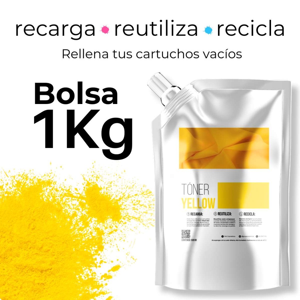 TONER SHARP AMARILLO BLACK-STAR RECARGA DE 1 KG MX2610, MX2615, MX36NTYA, MX31NTYA, MX51NTYA, MX2640, MX4111, MX4140, MX4141, MX5110, MX5111, MX5140, MX5141, MXC311, MXC304, MXC303, MXC401, MXC400, MXC312, MXC301, MXC300, MXC250, MX2300, MX2310, MX2600, MX2610, MX2615, MX2616, MX2630, MX2640, MX2615, MX2700, MX3100, MX3110, MX3115, MX3116, MX3610, MX3640, MX4100