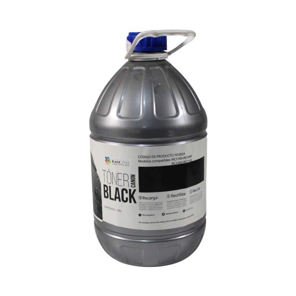 TONER CANON BLACK-STAR RECARGA 1 KG GPR4, T210-1, IR5000, IR6000, NPG-16, IR2200, IR2230 / 2270 / 2830 / 2870 / 3025 / 3030 / 3225 / 3230 (NPG-25, GPR-15, C-EXV11) IR2570, IR3035, IR3045, IR3235, IR3245, IR3530, IR3570, IR3530, IR4570 (NPG-26, GPR-16, C-EXV12) IR4530, IR285, IR335, IR405, IR330, IR400 (GPR-2) GP210 / 215 / 220 / 225 /