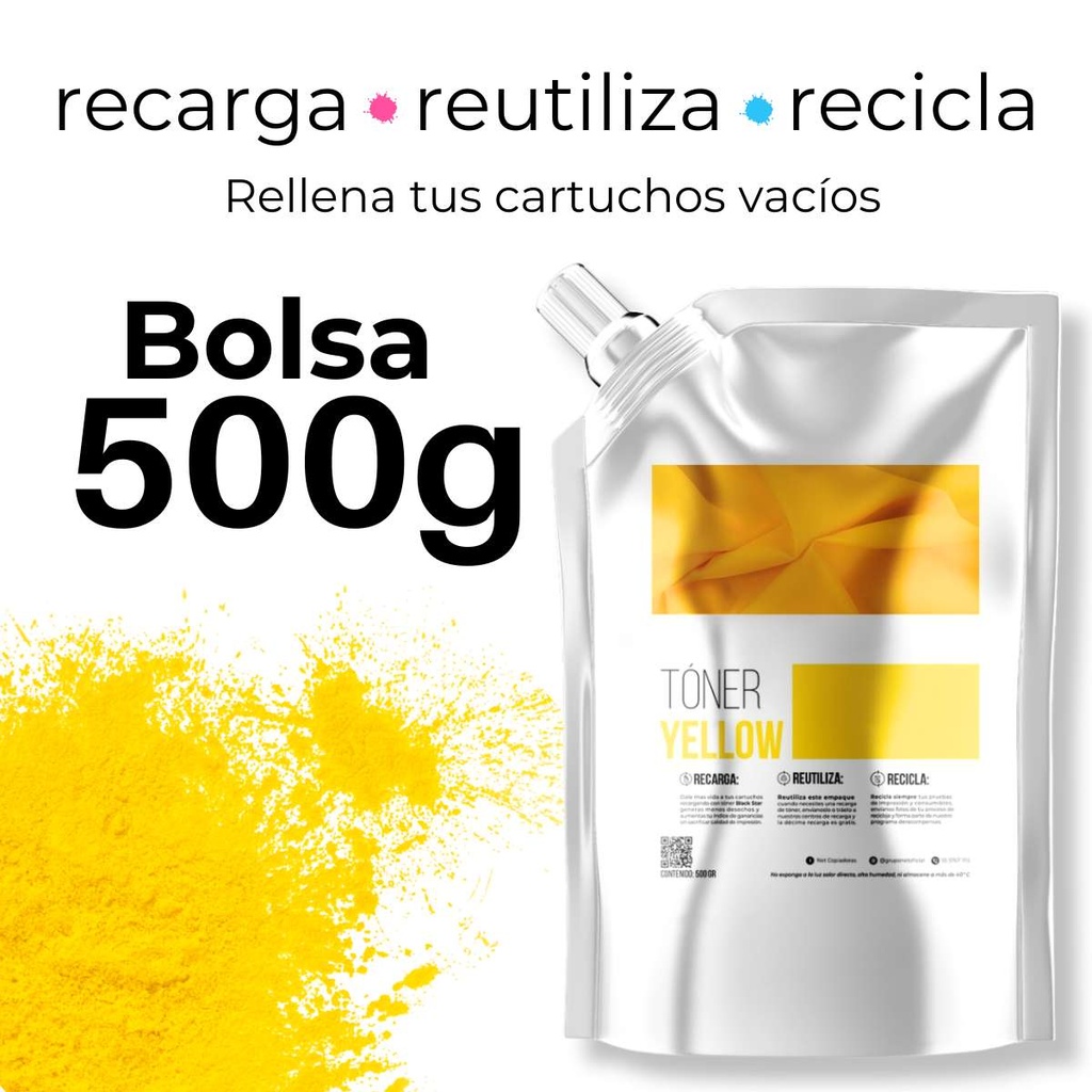 TONER SHARP AMARILLO BLACK-STAR T525-2 BOLSA DE 500 GR MXC402SC, MXC401, MXC400P, MXC312, MXC311, MXC304WH, MXC304W,MXC303WH, MXC303W, MXC301W, MXC300W, MXC300P, MXC250,MX2300N, MX2310U, MX2600N, MX2610N, MX2614, MX2615N, MX2616N,MX2700 MX3100, MX3110N, MX3110, MX3115N,MX3116N, MX3500N, MX3501N, MX3610N, MX4100N, MX4104N, MX4110N, MX4111N, MX4140, MX4141, MX5110, MX5111, MX5140, MX5141