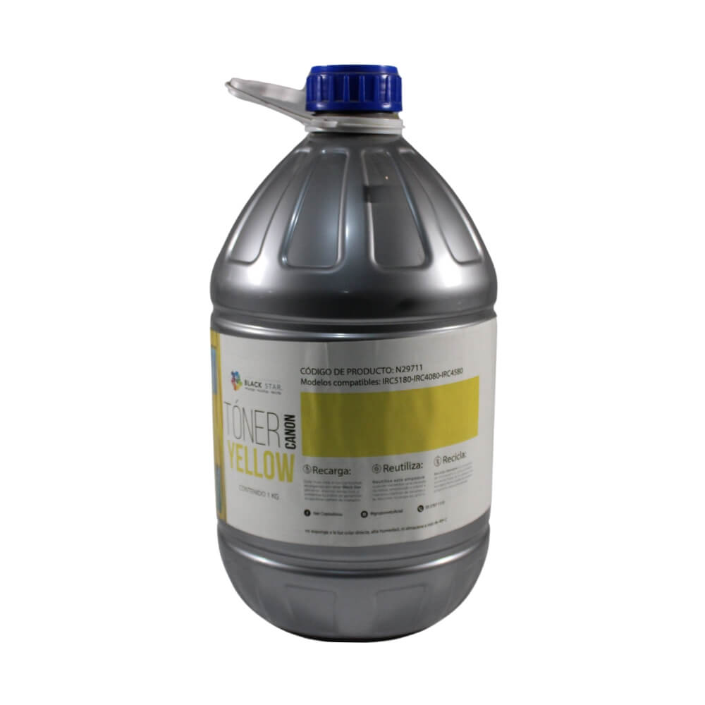 TONER CANON AMARILLO BLACK-STAR RECARGA DE 1 KG, T725-2, IRC5180, IRC4080, IRC4580, IRC5185, IRC3200, IRC5240, IRC5250, IRC5255