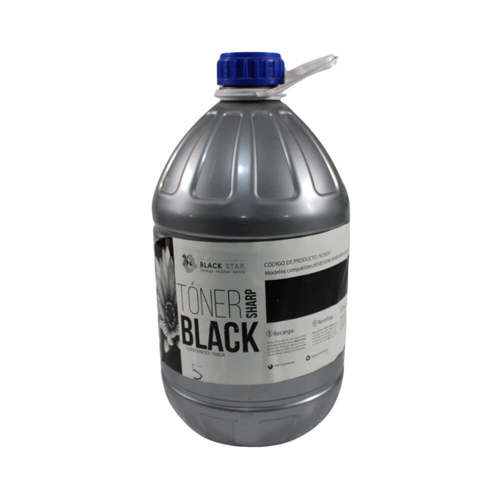 TONER SHARP BLACK-STAR MXB350W MXB450W RECARGA MXB45NT,BOTE RECARGA 700GR,MXB355W MXB455W      