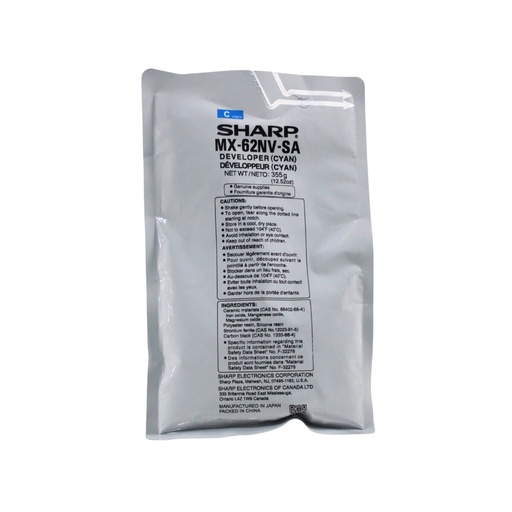 [N31804] REVELADOR SHARP CYAN OEM MX6240,MX6500,MX6580 MX62NVSA,MX7040,MX7090,MX7500,MX7580,MX8090      