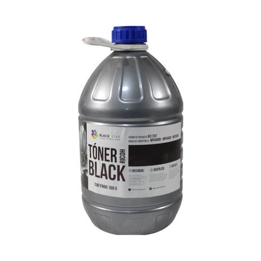 [N31787] TONER RICOH NEGRO BLACK-STAR MPC4000,MPC5000 N/P:841284,BOTE RECARGA 500GR,MPC4500      