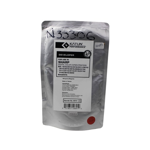 [N33306] REVELADOR SHARP MAGENTA KATUN MX2310,MX2610,MX2615 MX36NVSA,MX2616,MX2640,MX3110,MX3111,MX3115,MX3116      