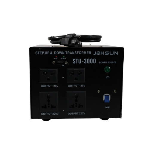[N33738] ELEVADOR DE VOLTAJE ENTRADA 120V SALIDA 220V 220V, 3 KVA (TRANSFORMADOR)      