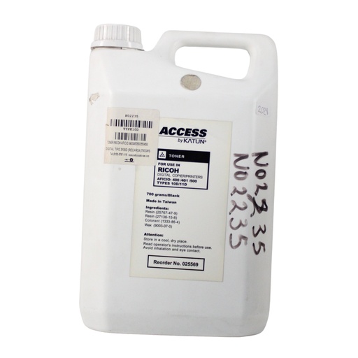 [N02235] TONER RICOH AFICIO 340/345/350/355/450/ DIGITAL TIPO 3100D (RECARGA)700GMS      