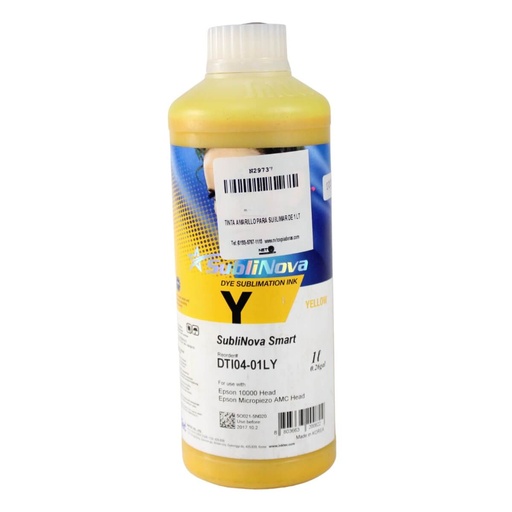 [N29737] TINTA AMARILLO PARA SUBLIMAR DE 1 LT       